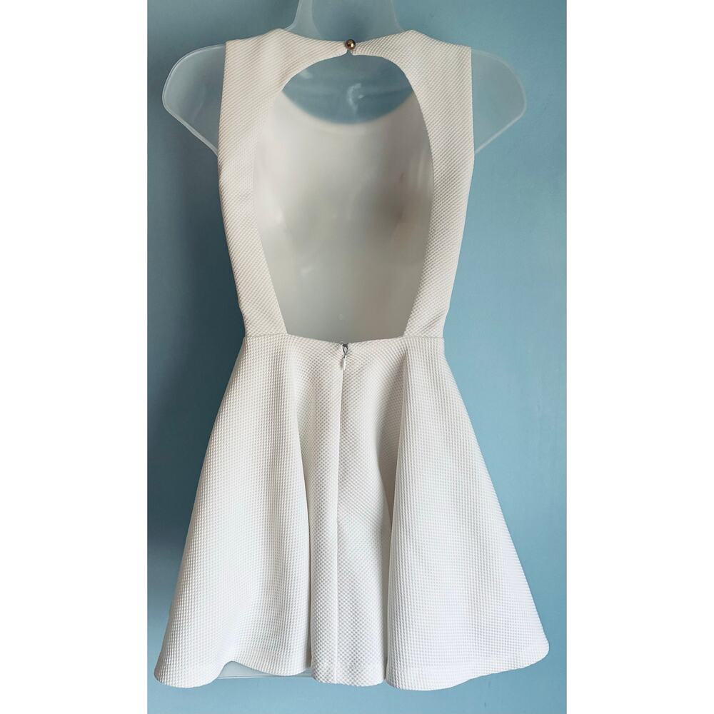 Lulus White Mini Dress Cut Out XS Chic Coquette - Picture 3 of 6